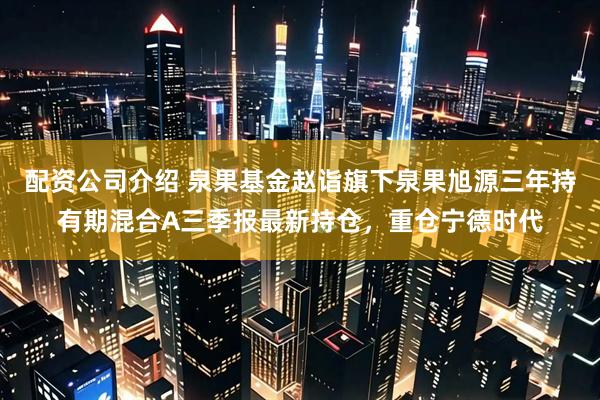 配资公司介绍 泉果基金赵诣旗下泉果旭源三年持有期混合A三季报最新持仓，重仓宁德时代